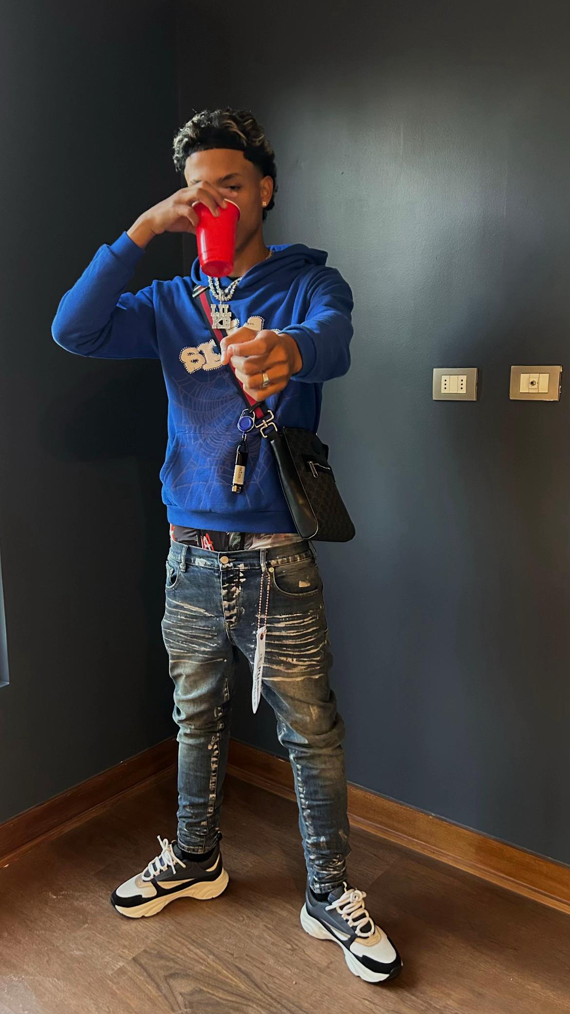 Sp5der Websuit Hoodie Blue GE 250322 review bando