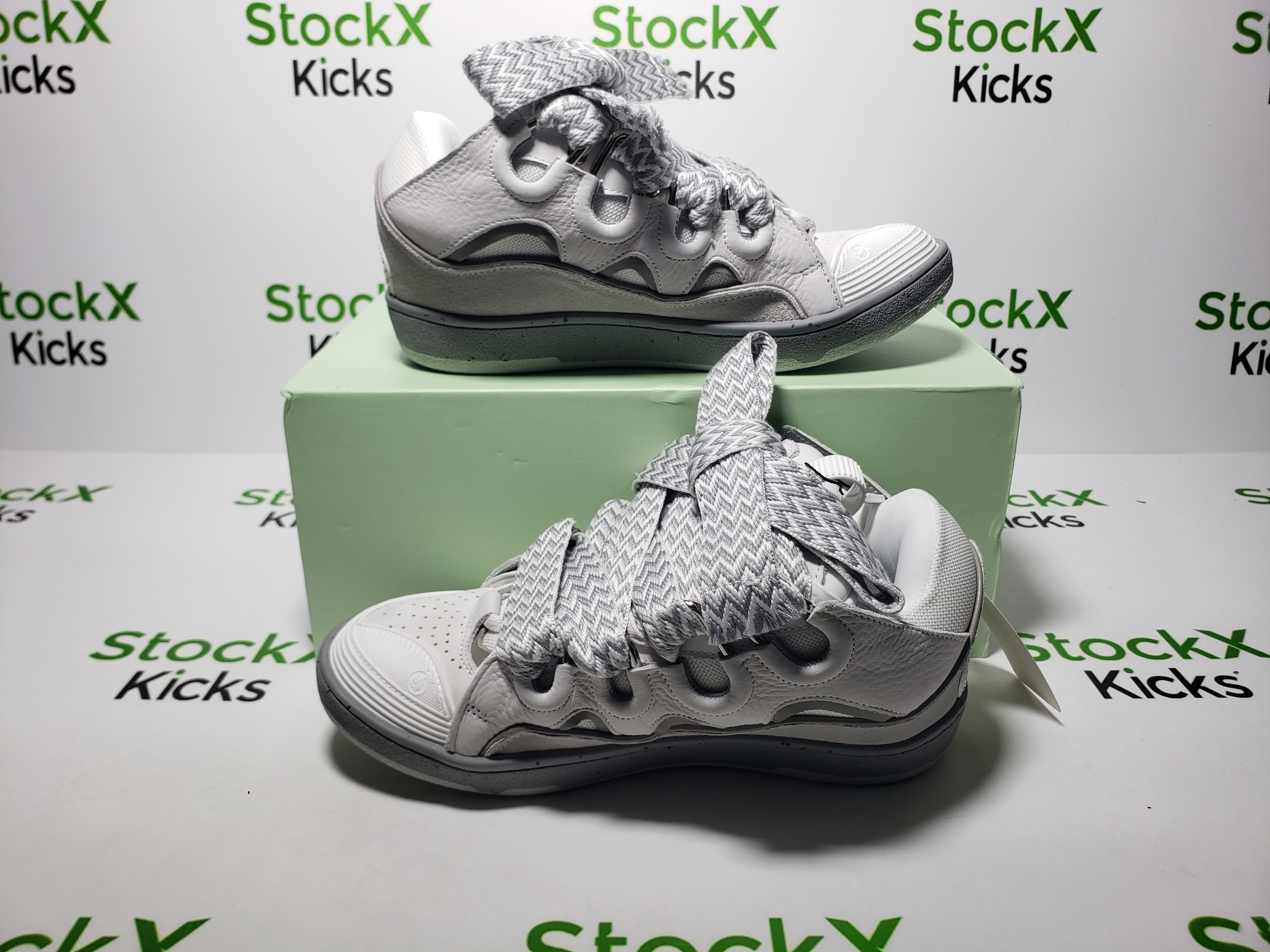 Lanvin Curb Sneaker White Grey Pale FW SKDK02 DOTS P23 review Stockxkicks 06