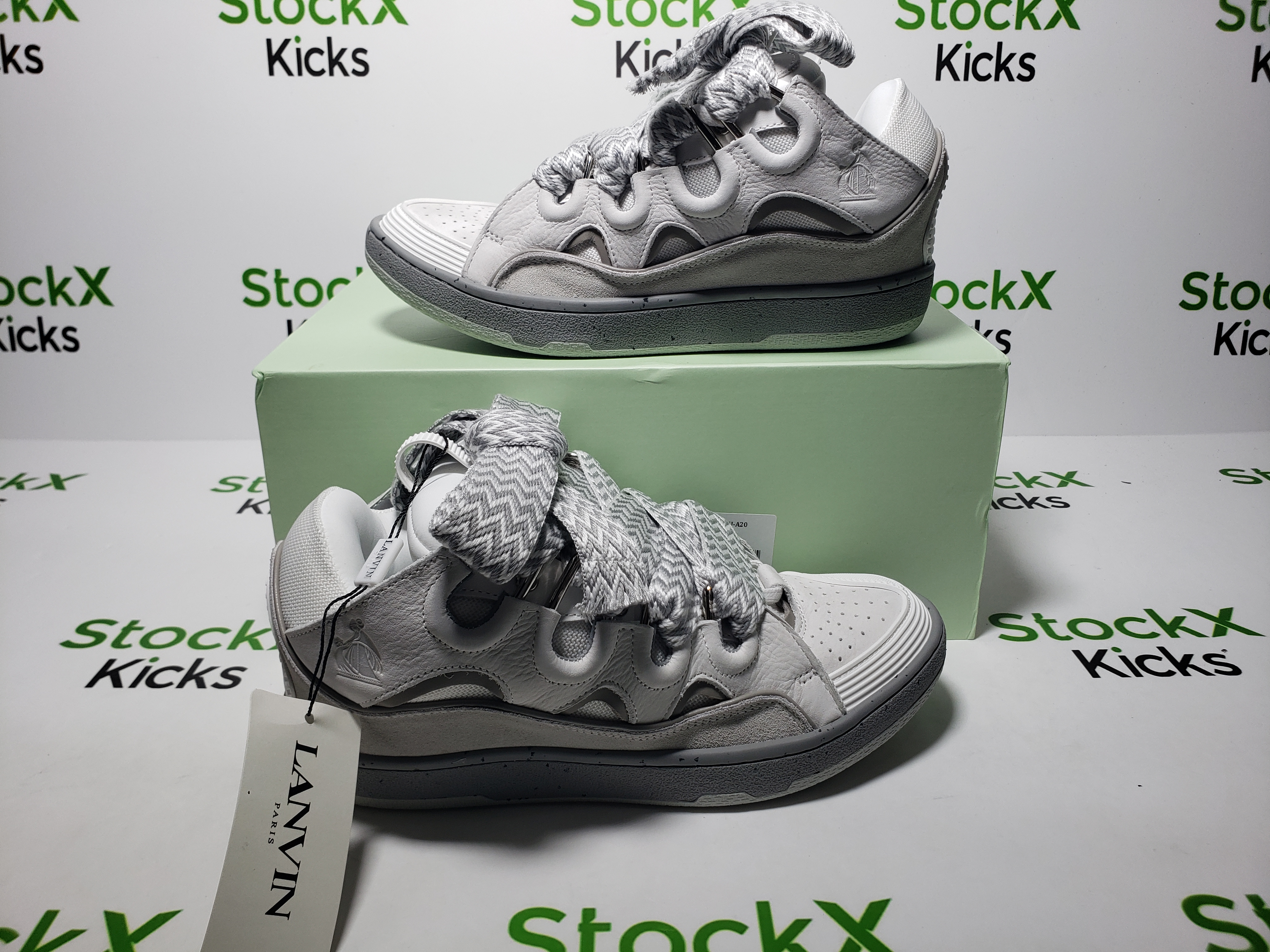 Lanvin Curb Sneaker White Grey Pale FW SKDK02 DOTS P23 review Stockxkicks 05