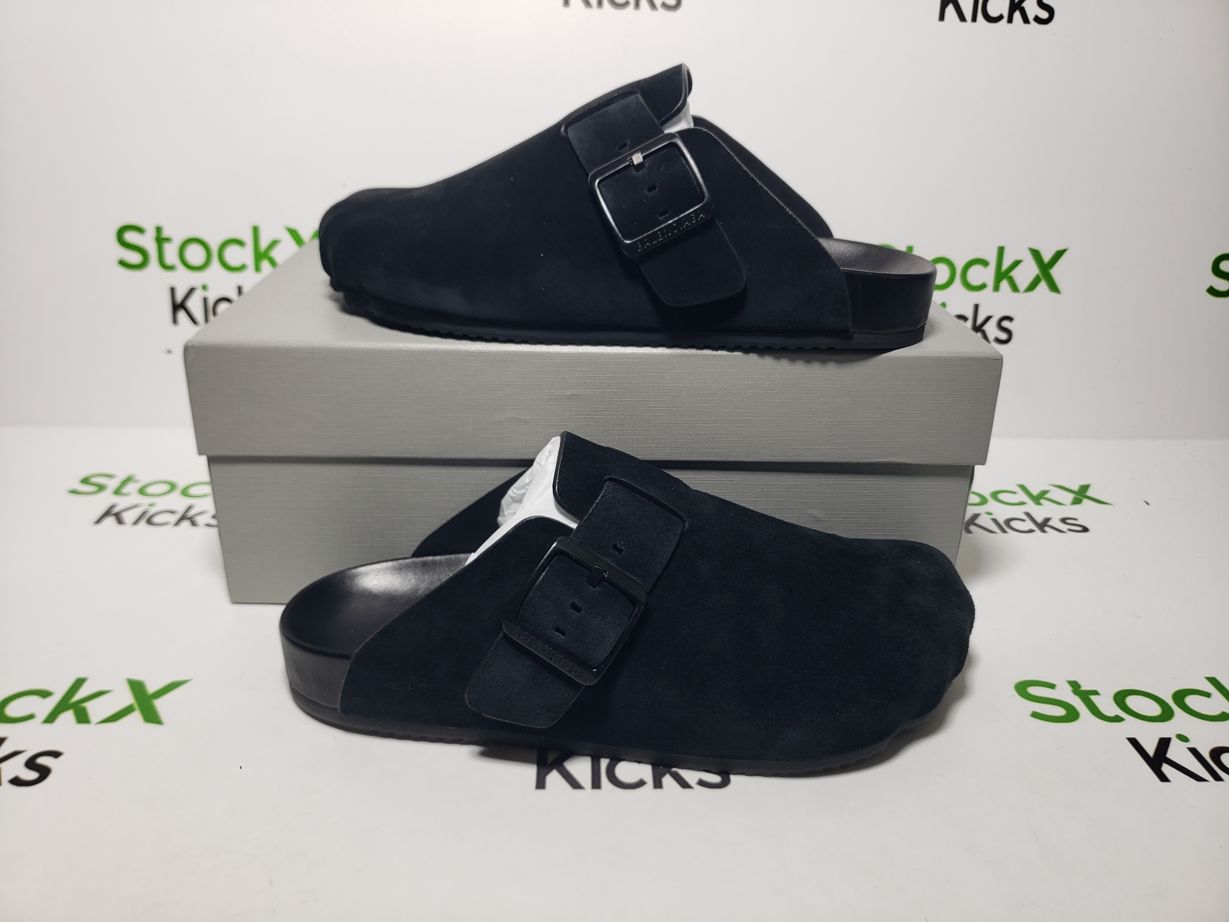 Balenciaga Men's Sunday Mule in Suede Black review Stockxkicks 05