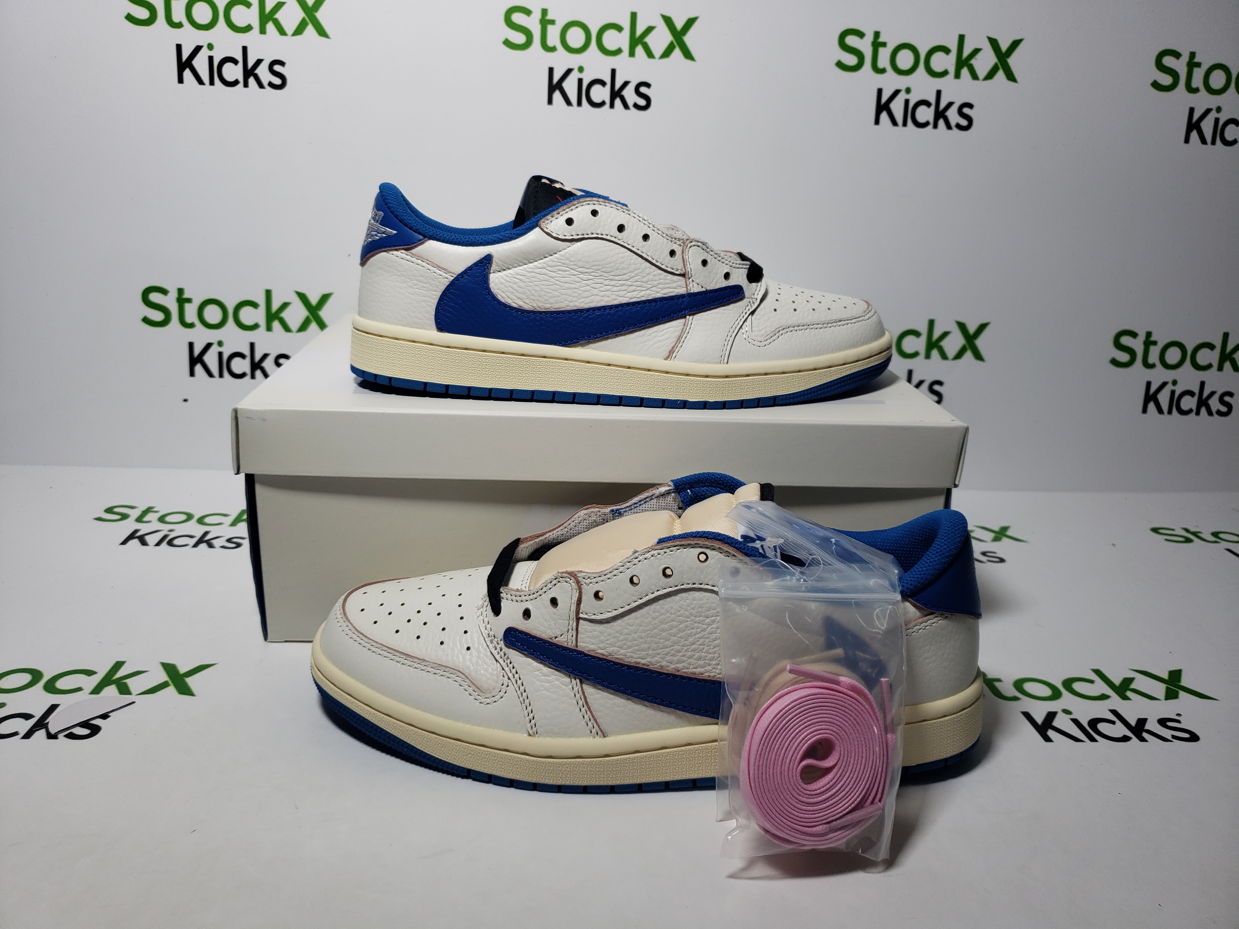 【Top PK God Batch】PK God Batch Air Jordan 1 Retro Low OG SP Fragment x Travis Scott Sail Military Blue DM7866-104 review Stockxkicks 01