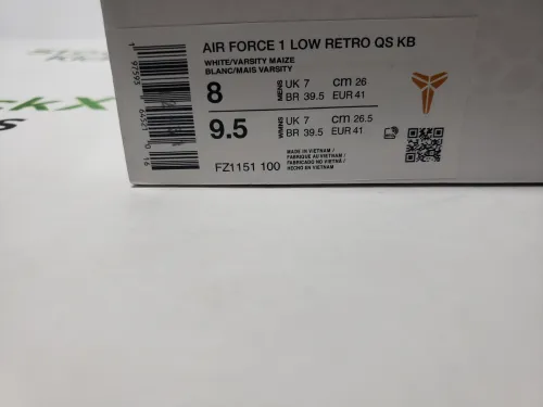 PK God Batch Nike Air Force 1 Low Retro QS Kobe Bryant Lakers Home FZ1151-100 review 