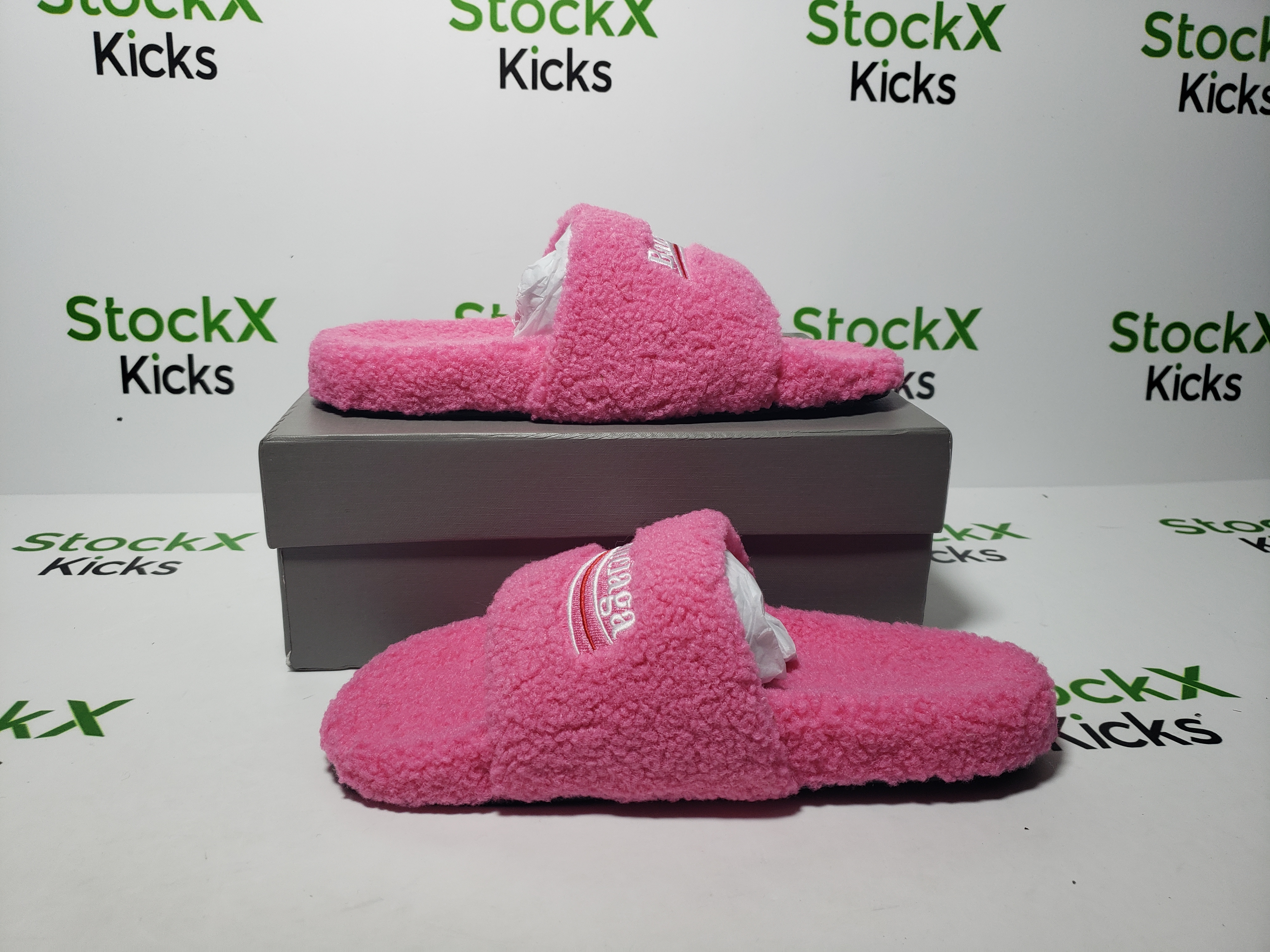 Balenciaga Furry Slide Pink CK 654261W2DO15596（QC needs at least 5 days or more） review Stockxkicks 02