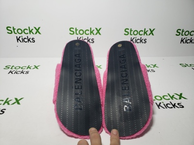 Balenciaga Furry Slide Pink CK 654261W2DO15596（QC needs at least 5 days or more） review Stockxkicks 05