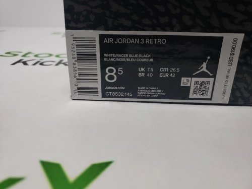 PK God Batch Air Jordan 3 Retro Racer Blue CT8532-145 review 