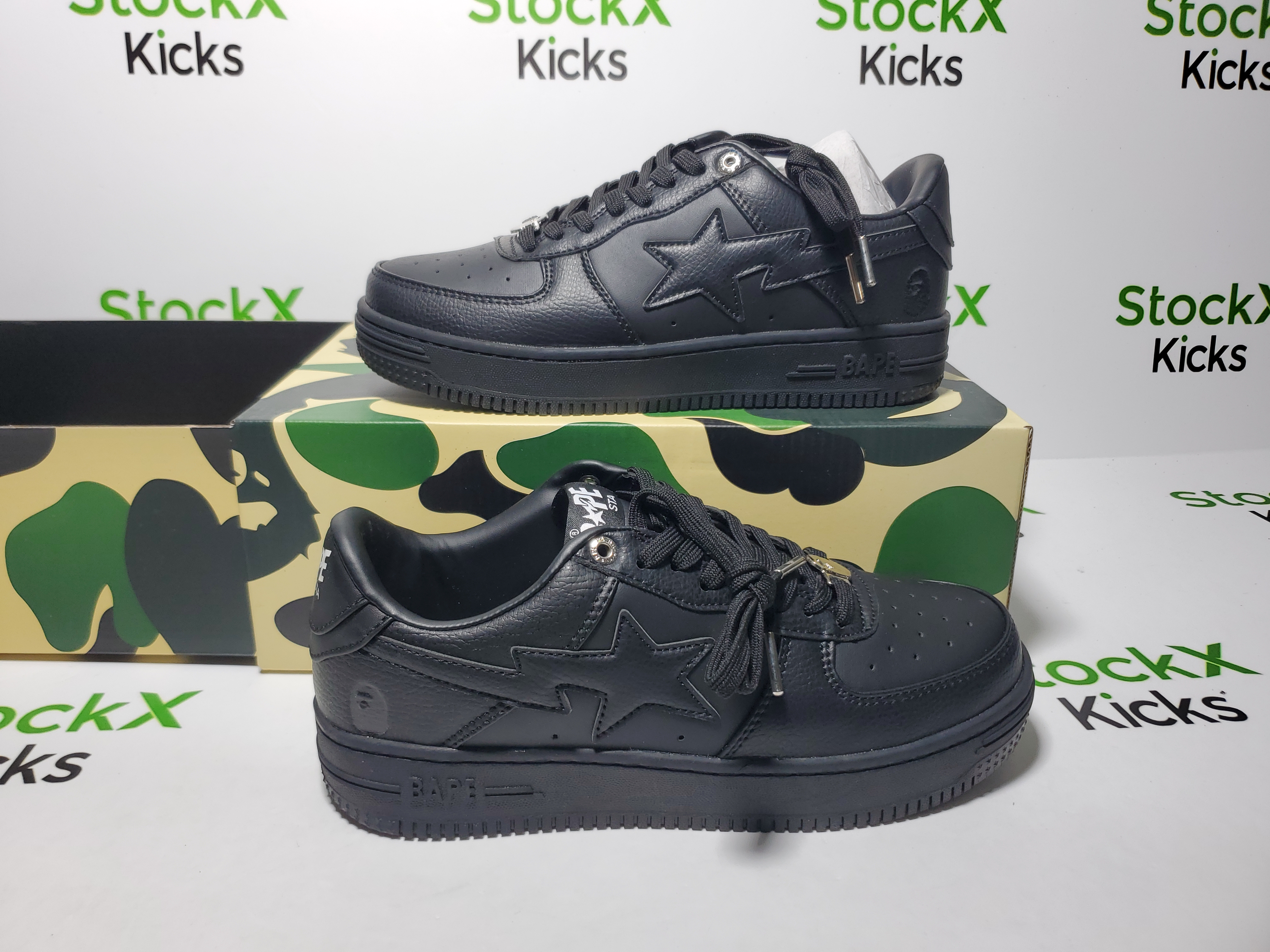 A Bathing Ape Bape Sta Low Black 1J30 -191- 013 review Stockxkicks 01