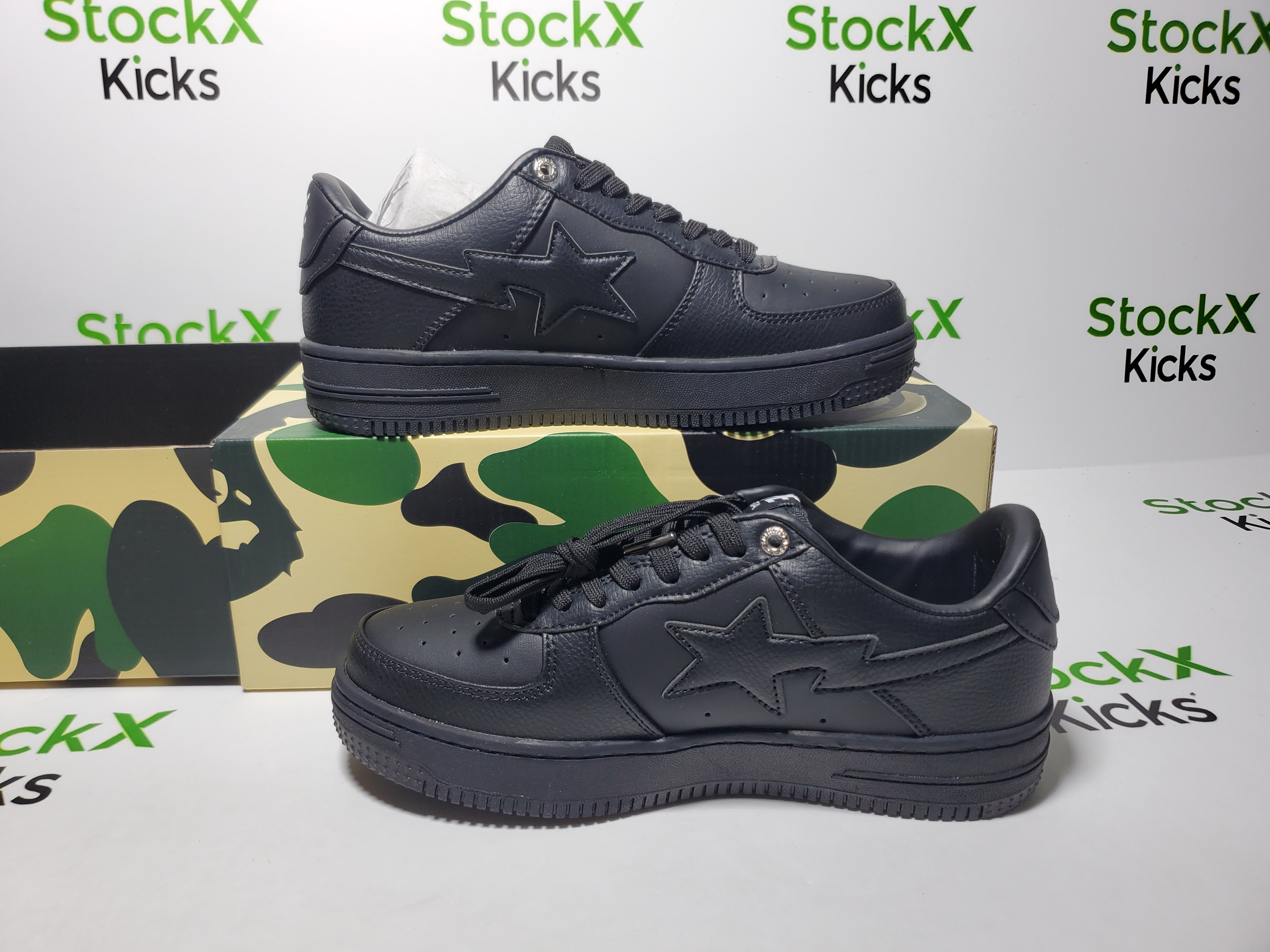 A Bathing Ape Bape Sta Low Black 1J30 -191- 013 review Stockxkicks 02