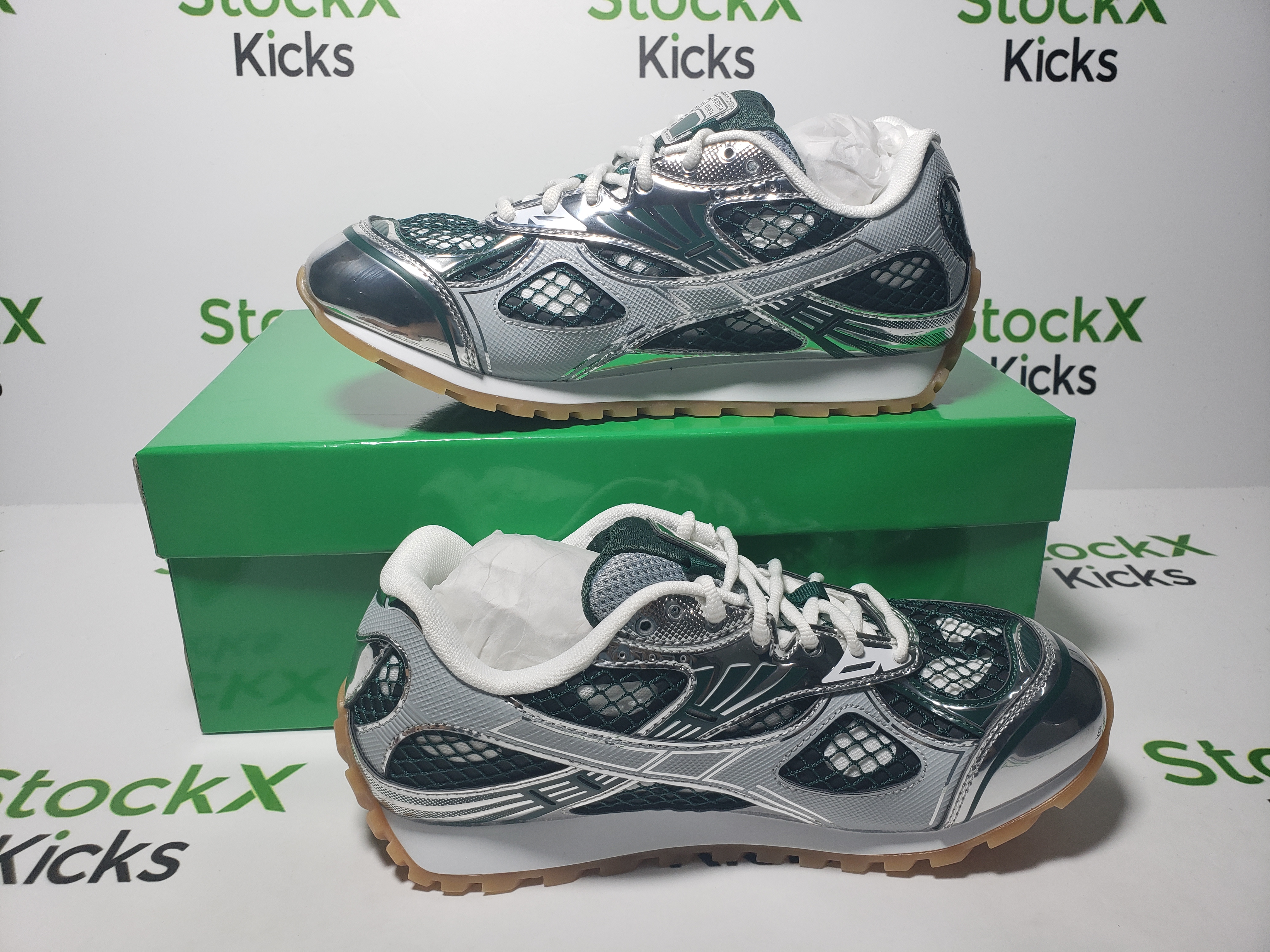 Bottega Veneta Orbit Dark Green Silver review Stockxkicks 02