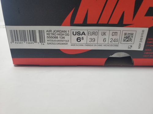 H12 Batch Air Jordan 1 Retro High White University Blue Black 555088-134 review 