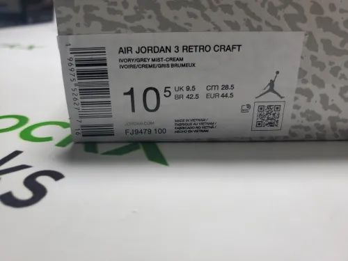 PK God Batch Air Jordan 3 Retro Craft Ivory FJ9479-100 review 