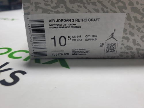 PK God Batch Air Jordan 3 Retro Craft Ivory FJ9479-100 review 