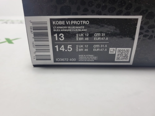 Nike Kobe 6 Protro Caitlin Clark Light Armory Blue IQ3672-400 review 