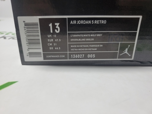 PK God Batch Air Jordan 5 Retro Wolf Grey 136027-005 review 