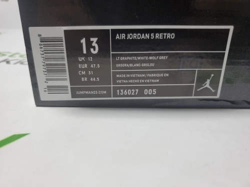 PK God Batch Air Jordan 5 Retro Wolf Grey 136027-005 review 