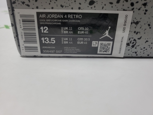 PK God Batch Air Jordan 4 Retro Cool Grey (2019) 308497-007 review 