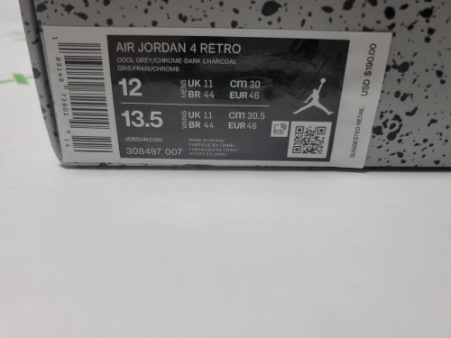 PK God Batch Air Jordan 4 Retro Cool Grey (2019) 308497-007 review 