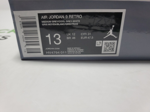 PK God Batch Air Jordan 9 Cool Grey 2025 HV4794-001 review 