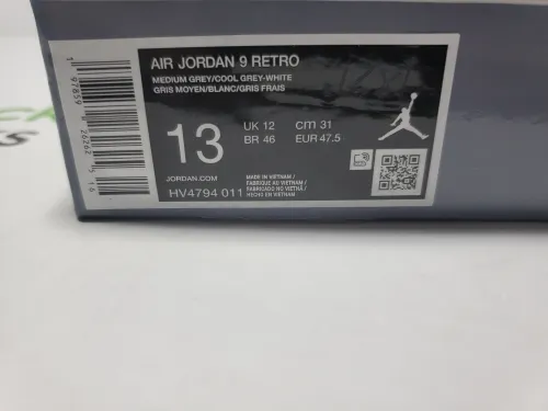 PK God Batch Air Jordan 9 Cool Grey 2025 HV4794-001 review 