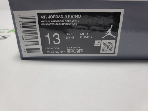 PK God Batch Air Jordan 9 Cool Grey 2025 HV4794-001 review 