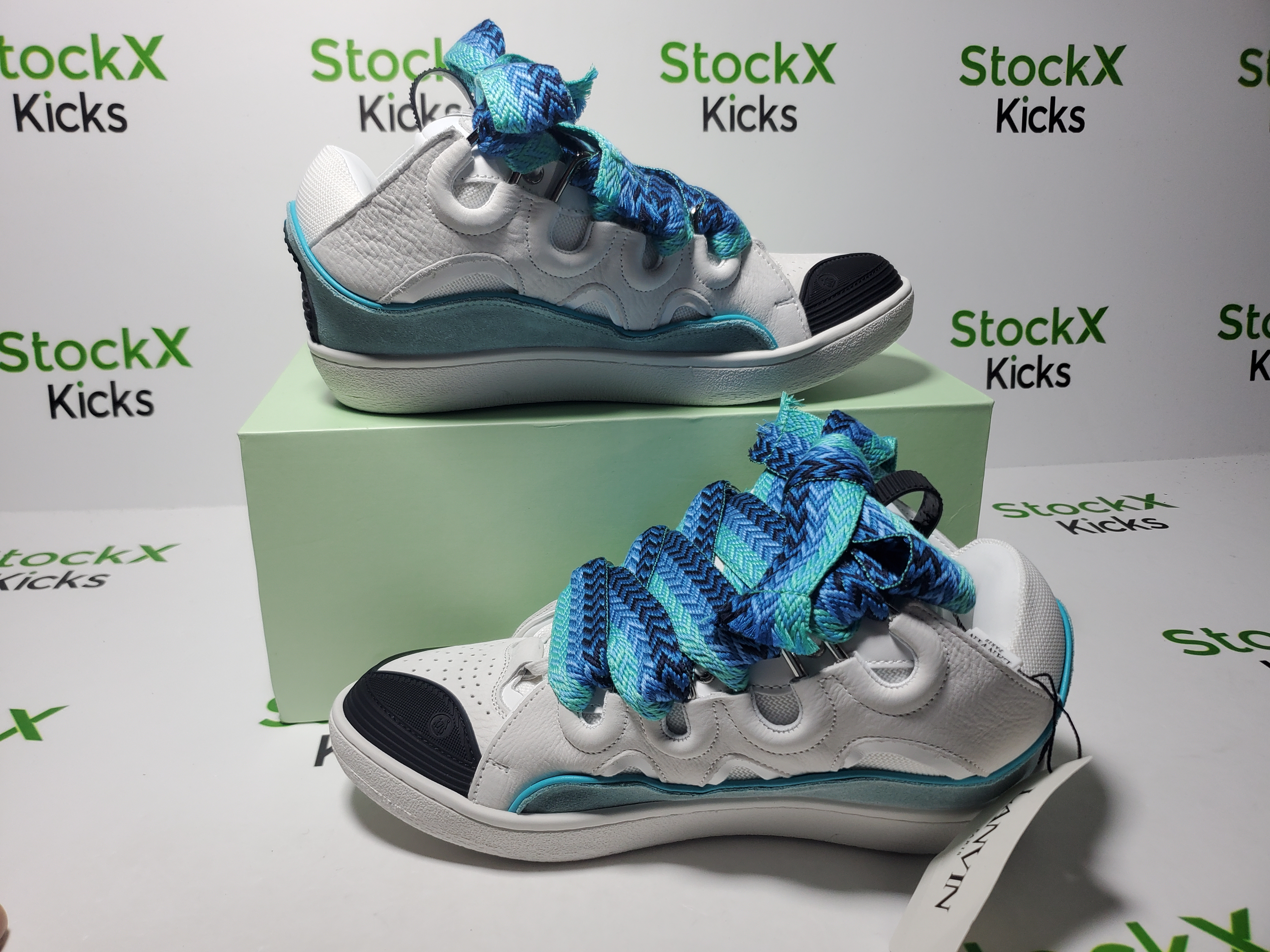 Lanvin Curb Sneakers White Blue FW SKDK02 DRAG H220040 review Stockxkicks 02