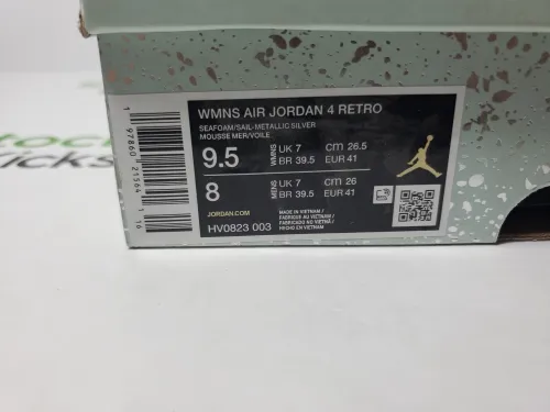 PK God Batch Air Jordan 4 Retro 'Seafoam Sail' HV0823-003 review 