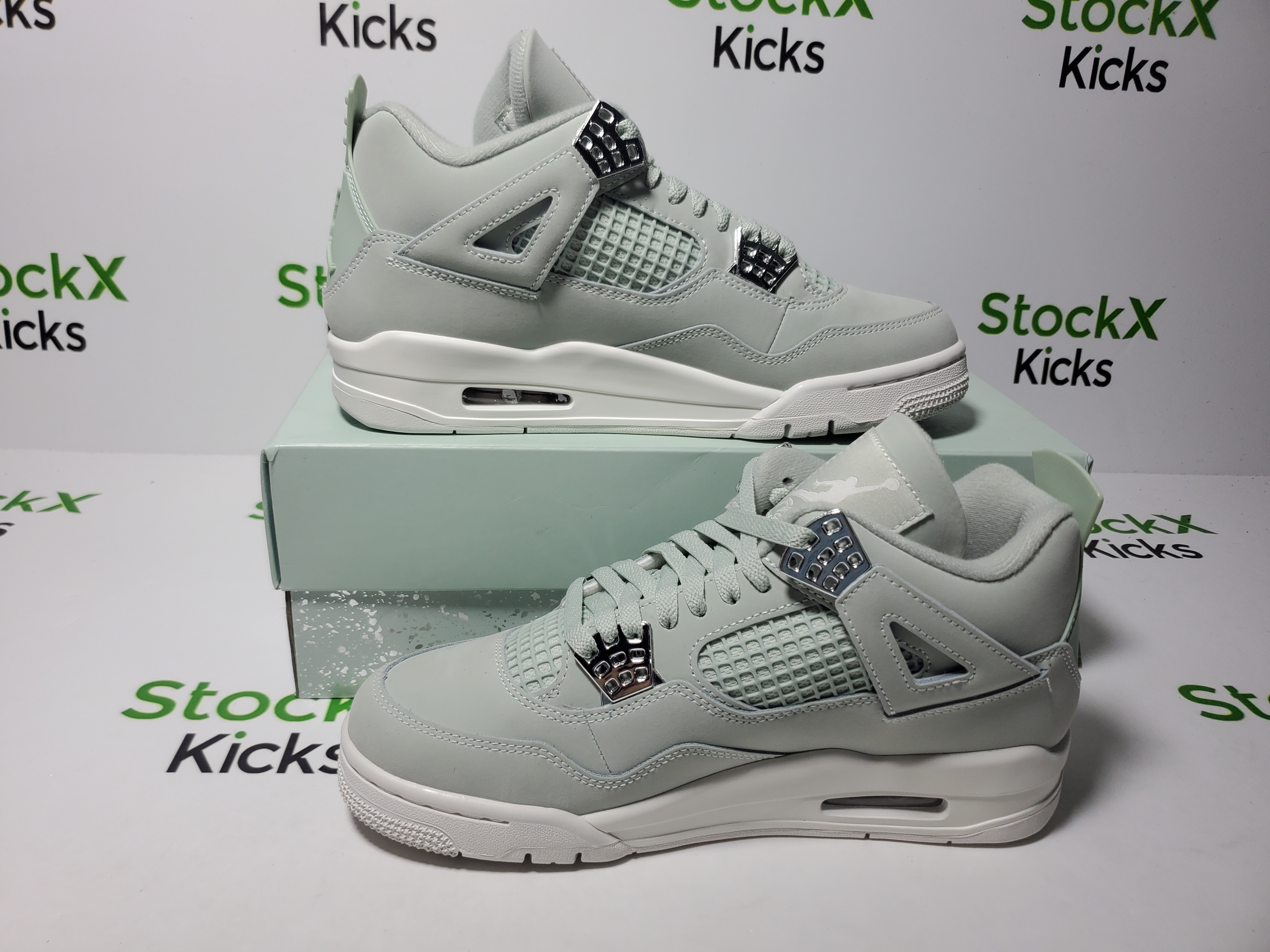PK God Batch Air Jordan 4 Retro 'Seafoam Sail' HV0823-003 review Stockxkicks 02