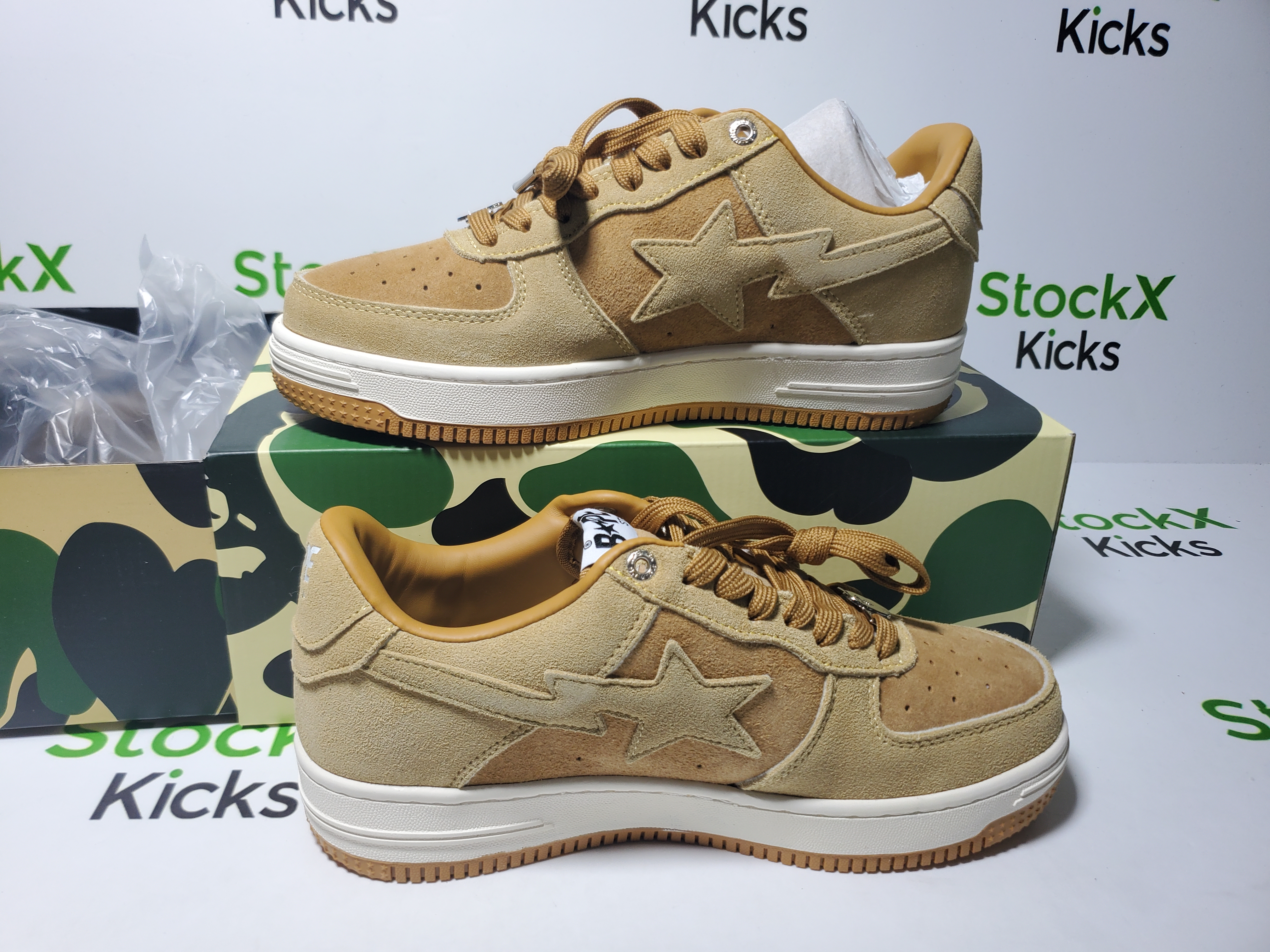 A Bathing Ape Bape Sta Beige Suede 1H70-191-004 review Stockxkicks 02