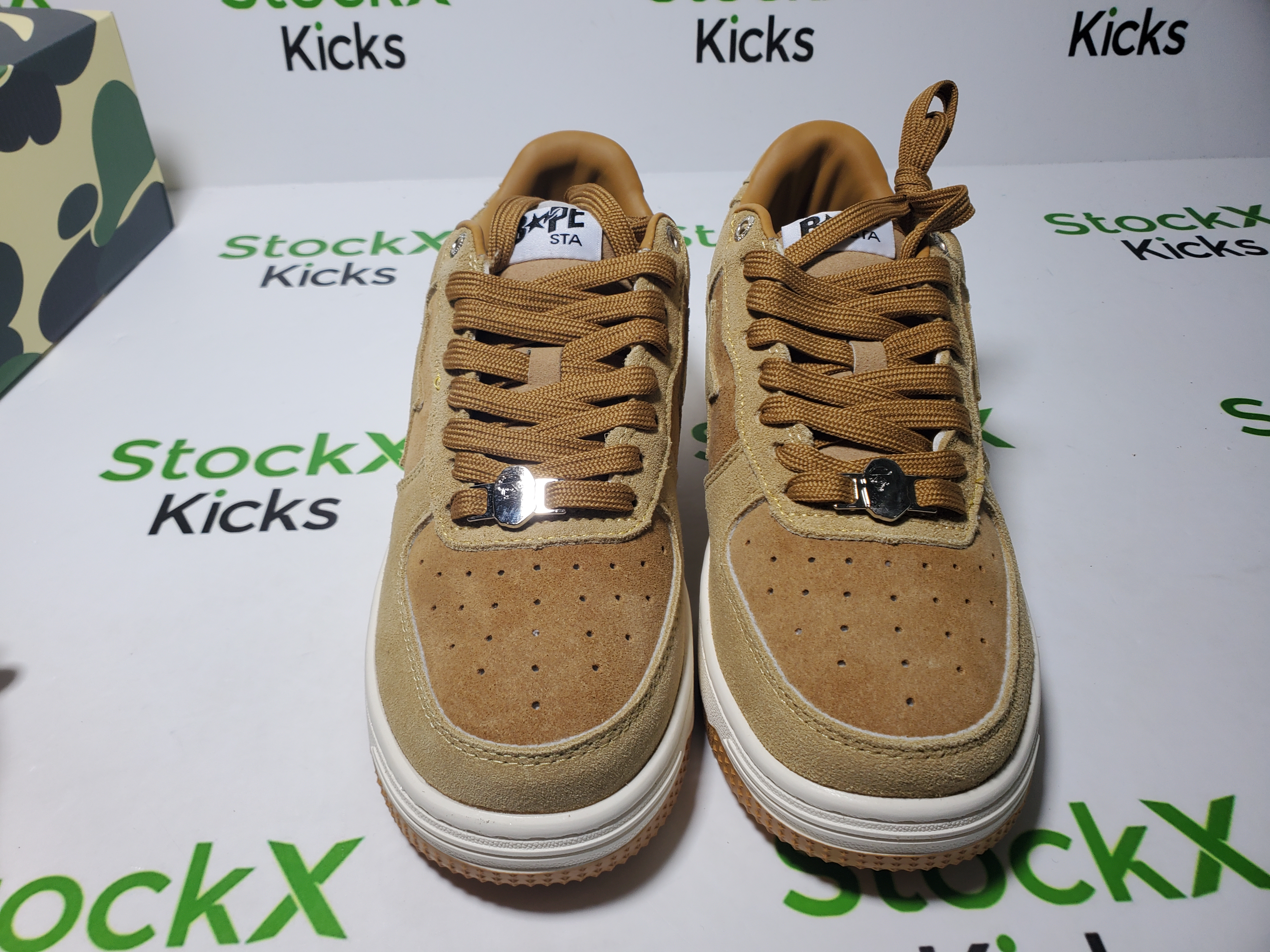 A Bathing Ape Bape Sta Beige Suede 1H70-191-004 review Stockxkicks 04