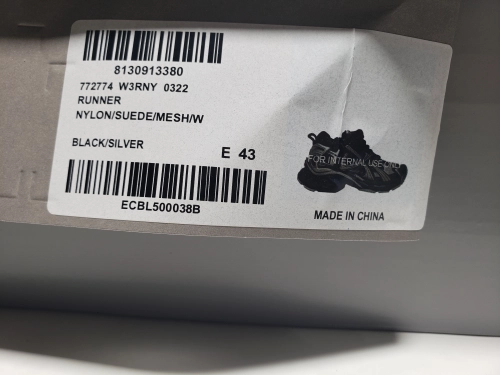 Balenciaga Runner Sneaker Dark Gray 772767 W3RNY 0322 review 