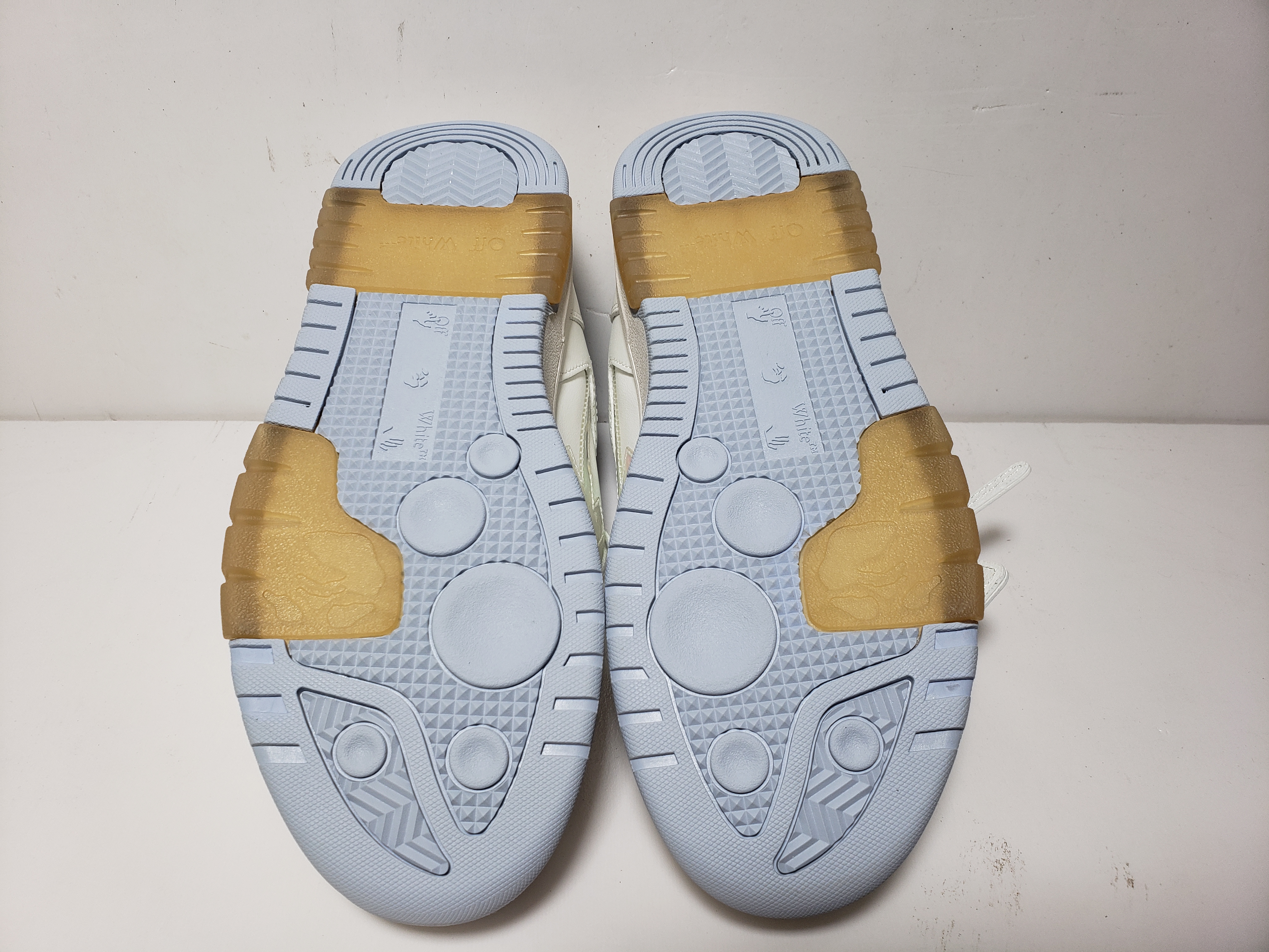 PK God Batch OFF-WHITE Out Of Office OOO Low Tops White Blue Discoloration OMIA189S 21LEA0030 0180 review Stockxkicks 04