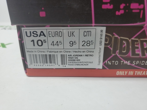 PK God Batch Air Jordan 1 Retro High Spider-Man Origin Story 555088-602 review 