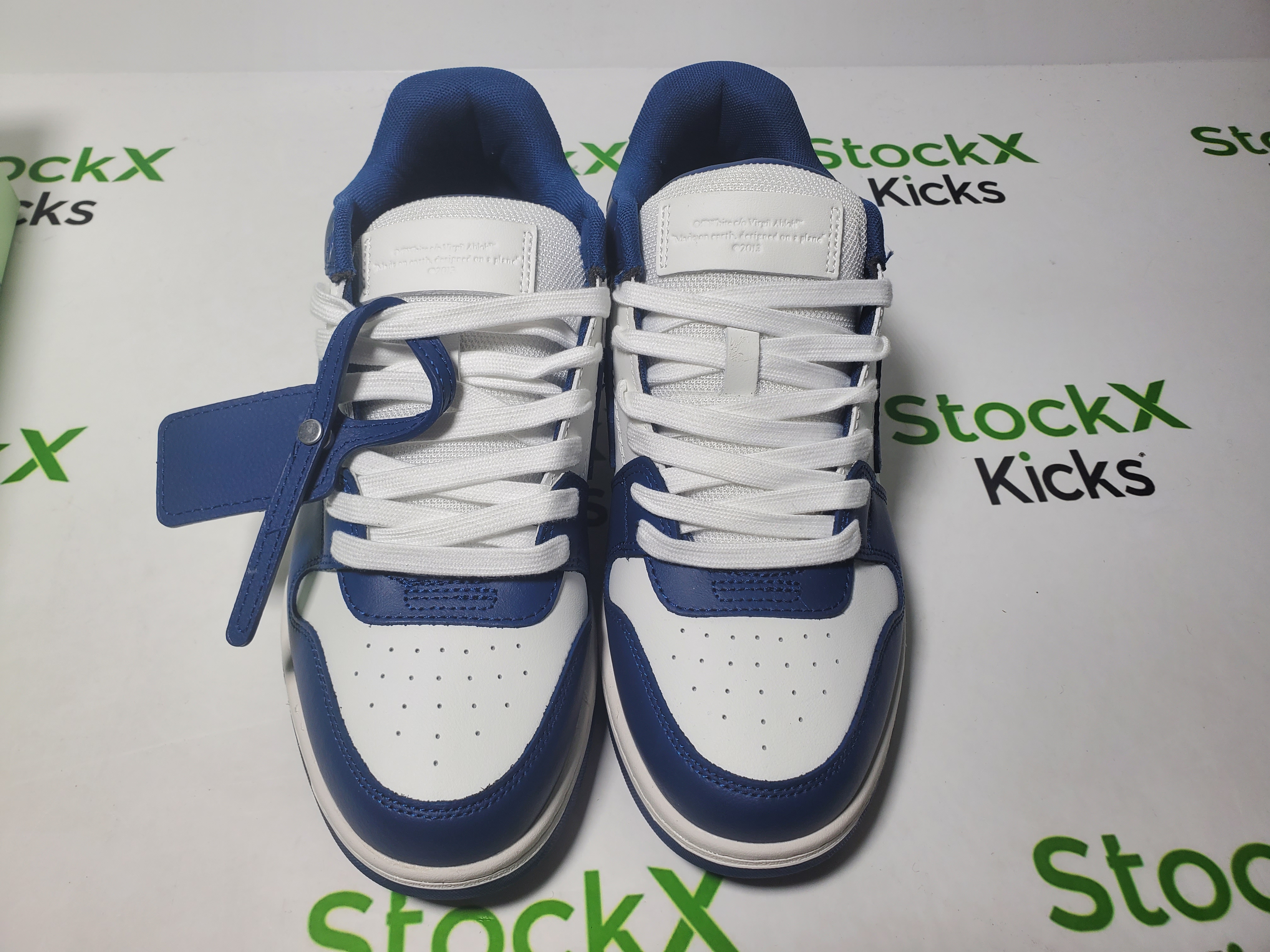 PK God Batch OFF-WHITE Out Of Office OOO Low Diamond Blue OMIA189 C99LEA00 10142 review Stockxkicks 02