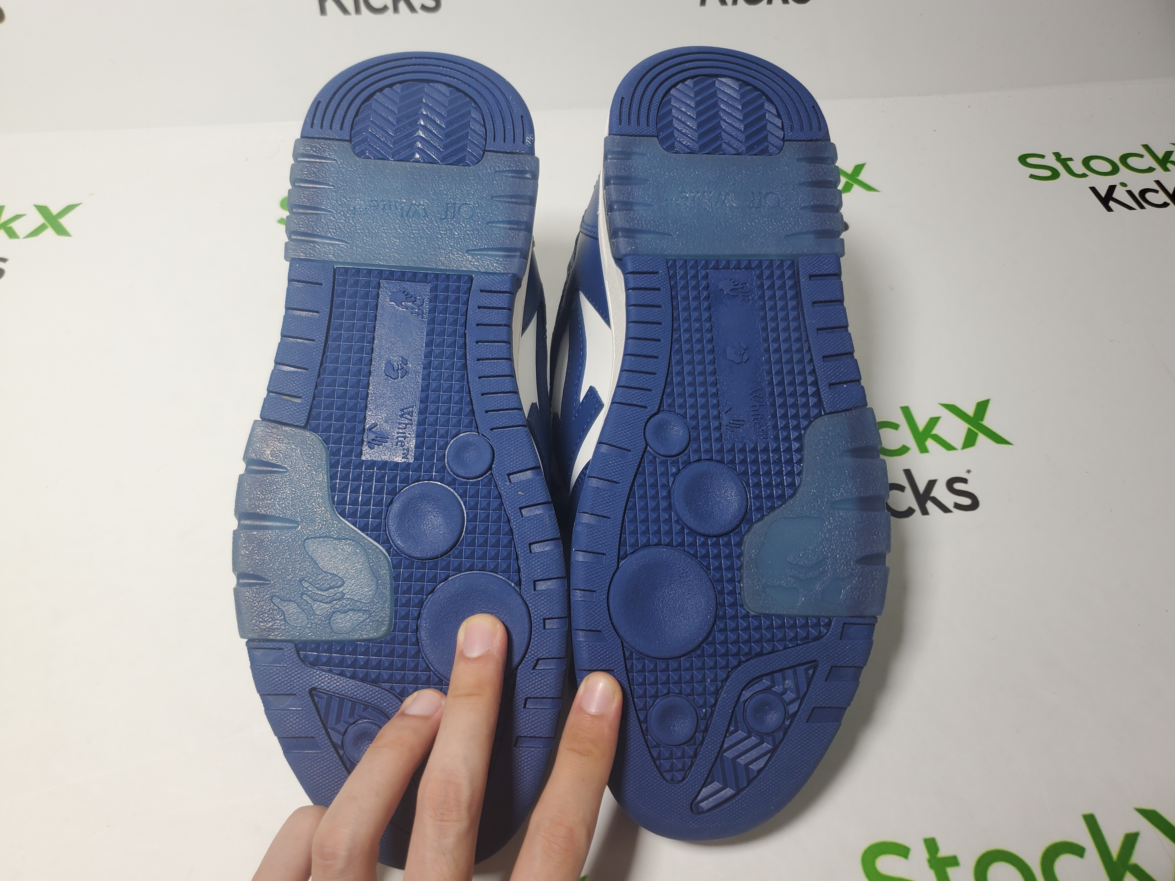 PK God Batch OFF-WHITE Out Of Office OOO Low Diamond Blue OMIA189 C99LEA00 10142 review Stockxkicks 03