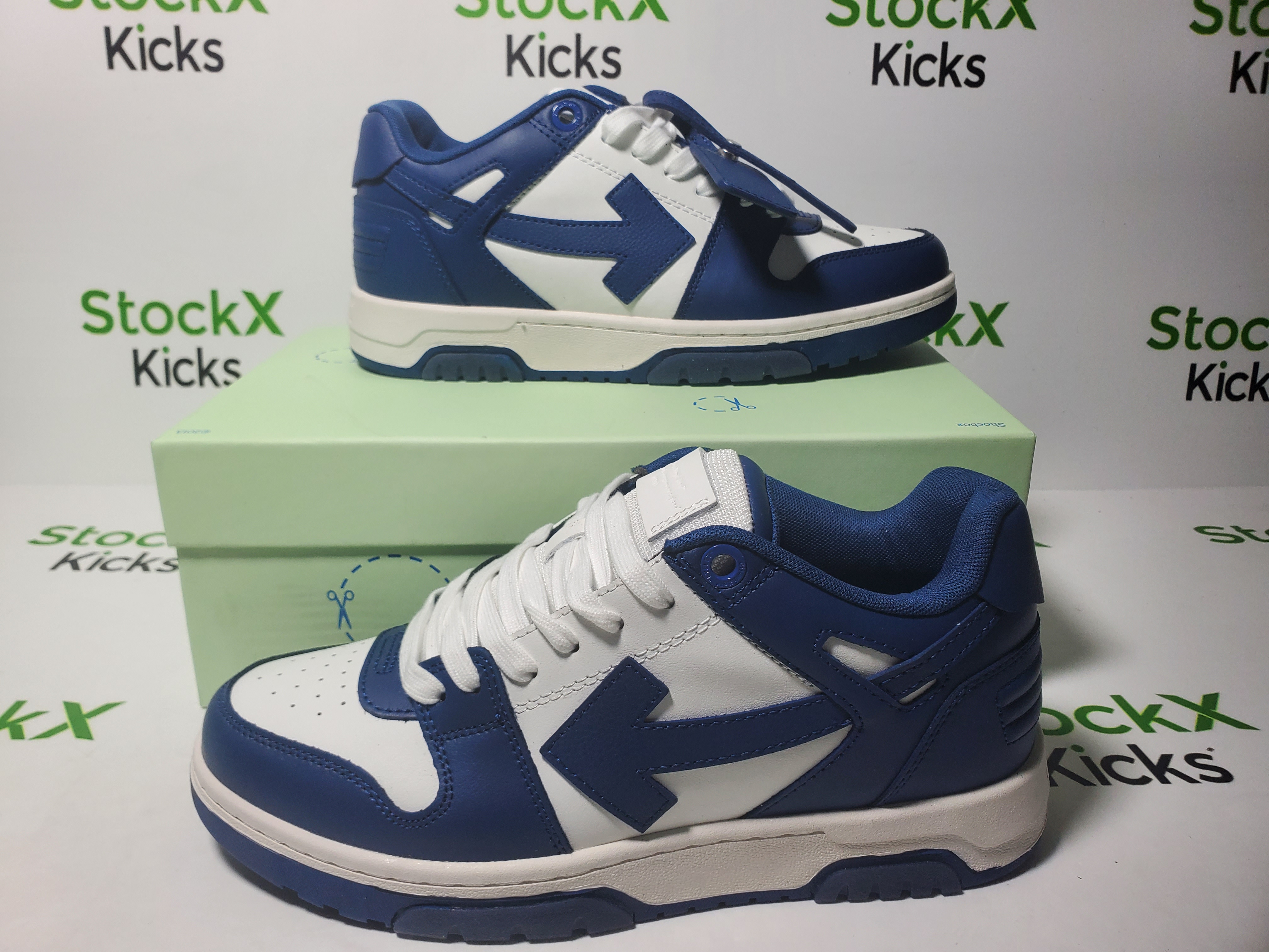 PK God Batch OFF-WHITE Out Of Office OOO Low Diamond Blue OMIA189 C99LEA00 10142 review Stockxkicks 05