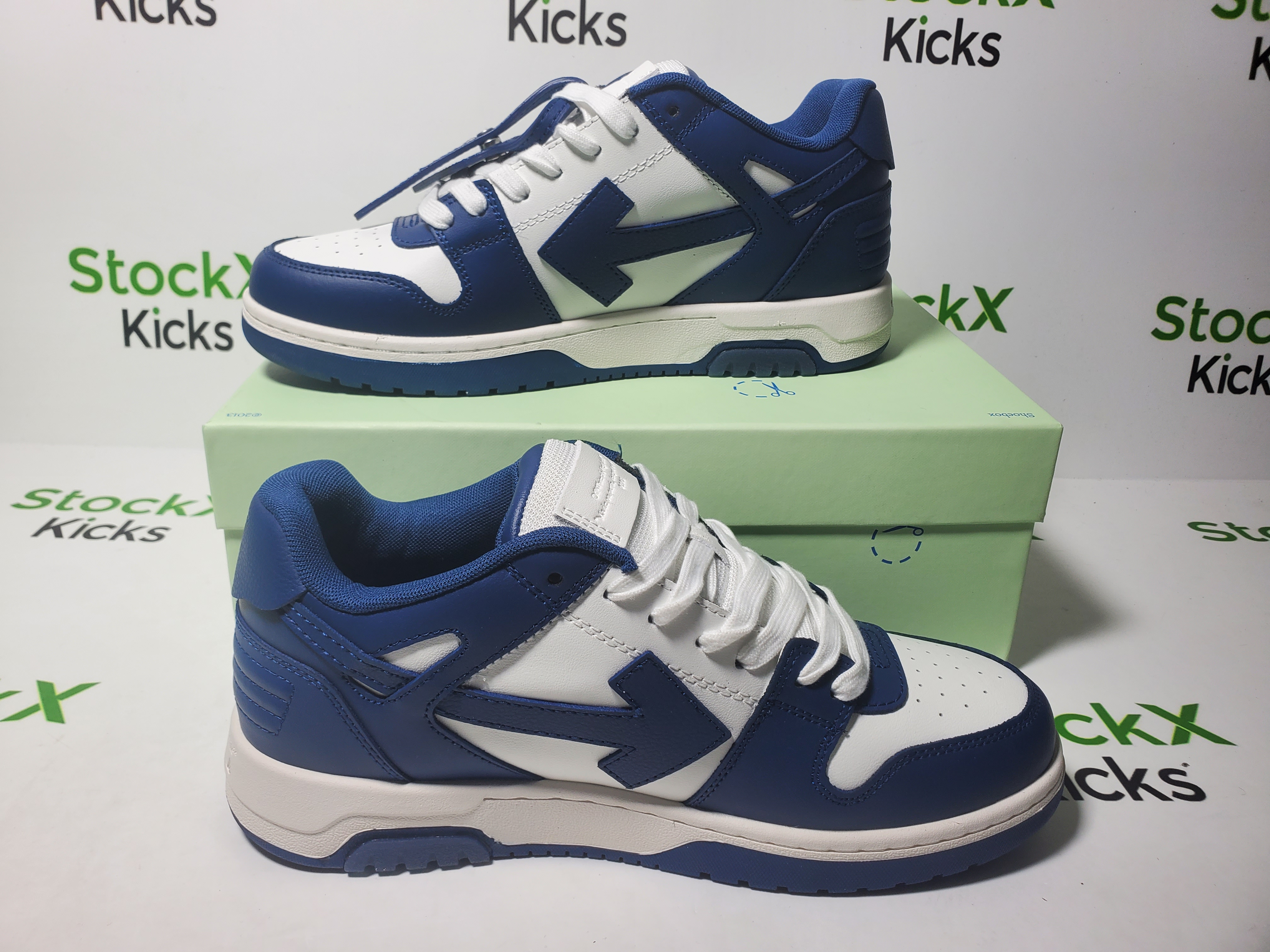 PK God Batch OFF-WHITE Out Of Office OOO Low Diamond Blue OMIA189 C99LEA00 10142 review Stockxkicks 06