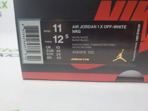 PK God Batch Nike Jordan 1 Retro High Off-White White AQ0818-100 review 