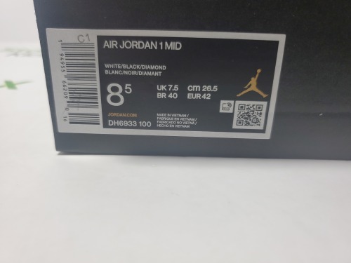 LJR Batch Air Jordan 1 Mid Diamond Shorts DH6933-100 review 