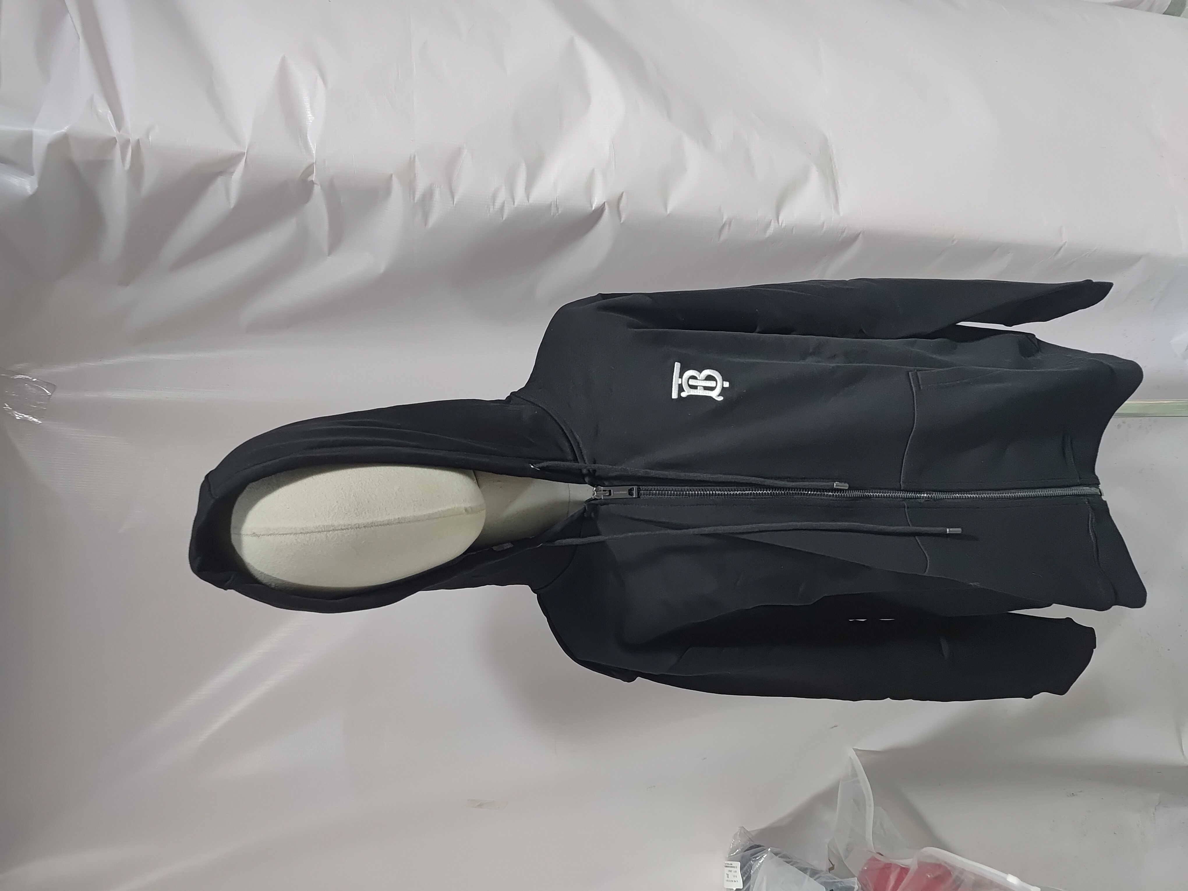 Burberry Logo Check Hooded Zip-Up Sweatshirt Black review Stockxkicks 01