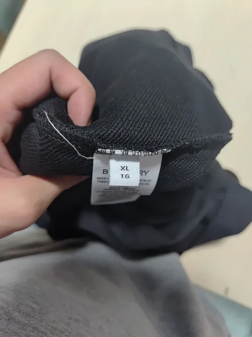 Burberry Logo Check Hooded Zip-Up Sweatshirt Black review 