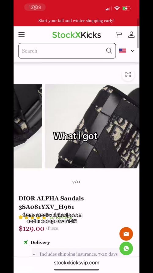 DIOR ALPHA Sandals 3SA081YXV_H961 review 