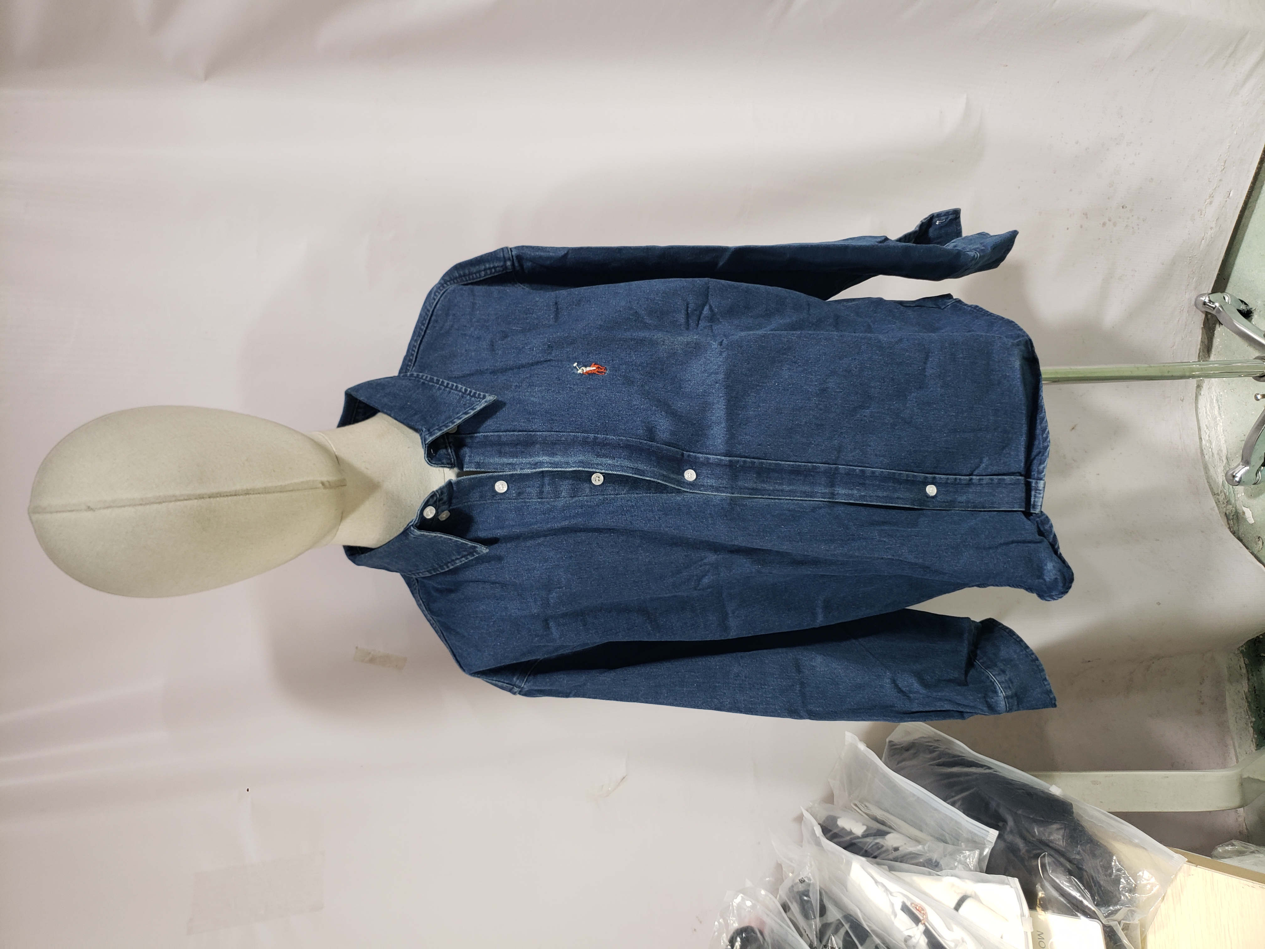 Ralph Lauren Classic Warhorse Logo Lapel Long-Sleeved Denim Shirt review Stockxkicks 01