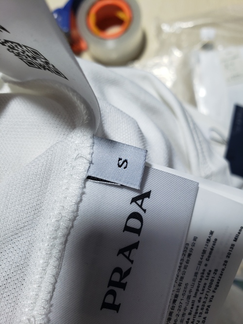 Prada Basic Letter Logo Business polo T-shirt review 