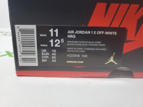 PK God Batch Nike Air Jordan 1 Retro High Off-White University Blue AQ0818-148 review 