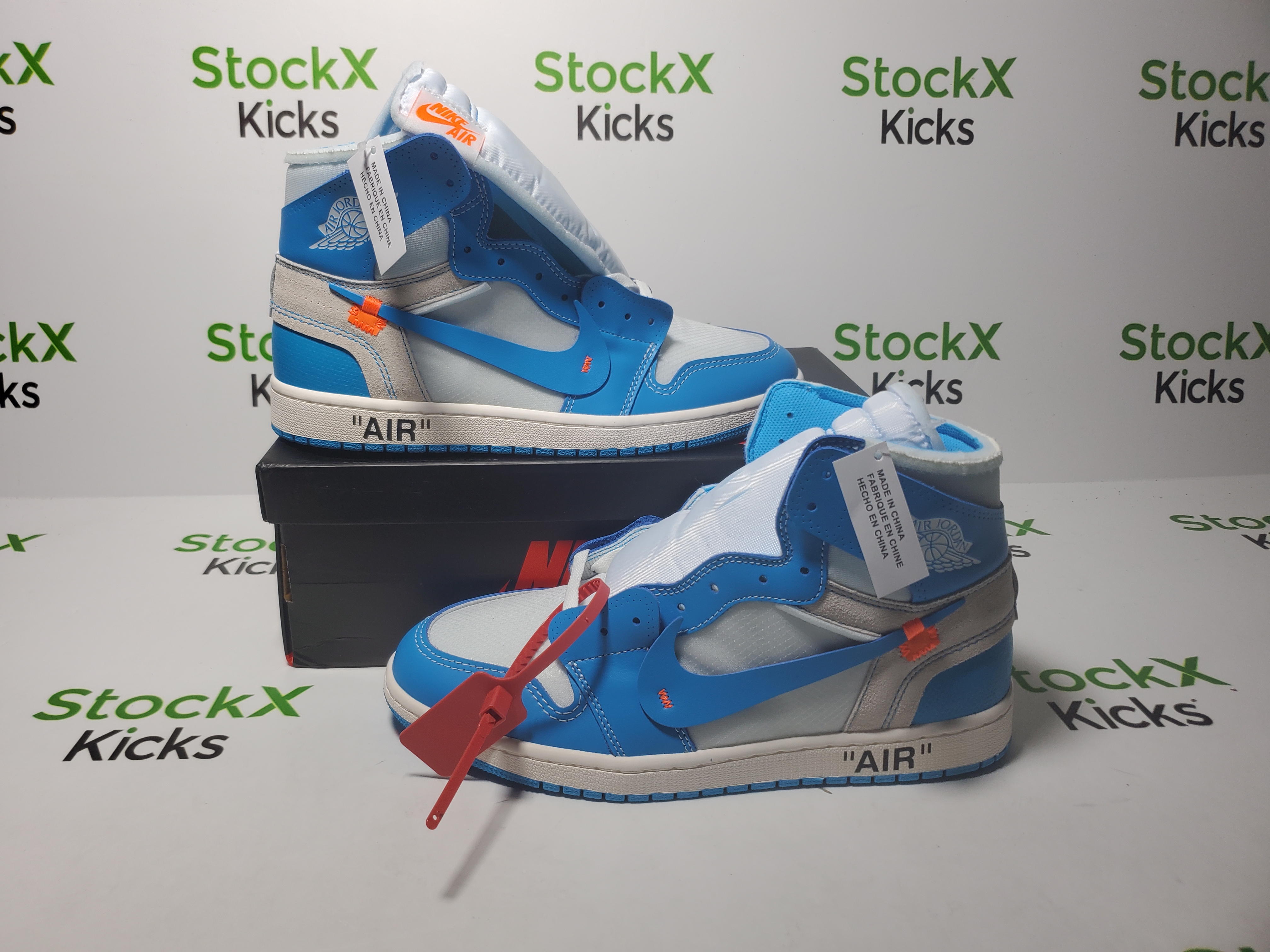 PK God Batch Nike Air Jordan 1 Retro High Off-White University Blue AQ0818-148 review Stockxkicks 02