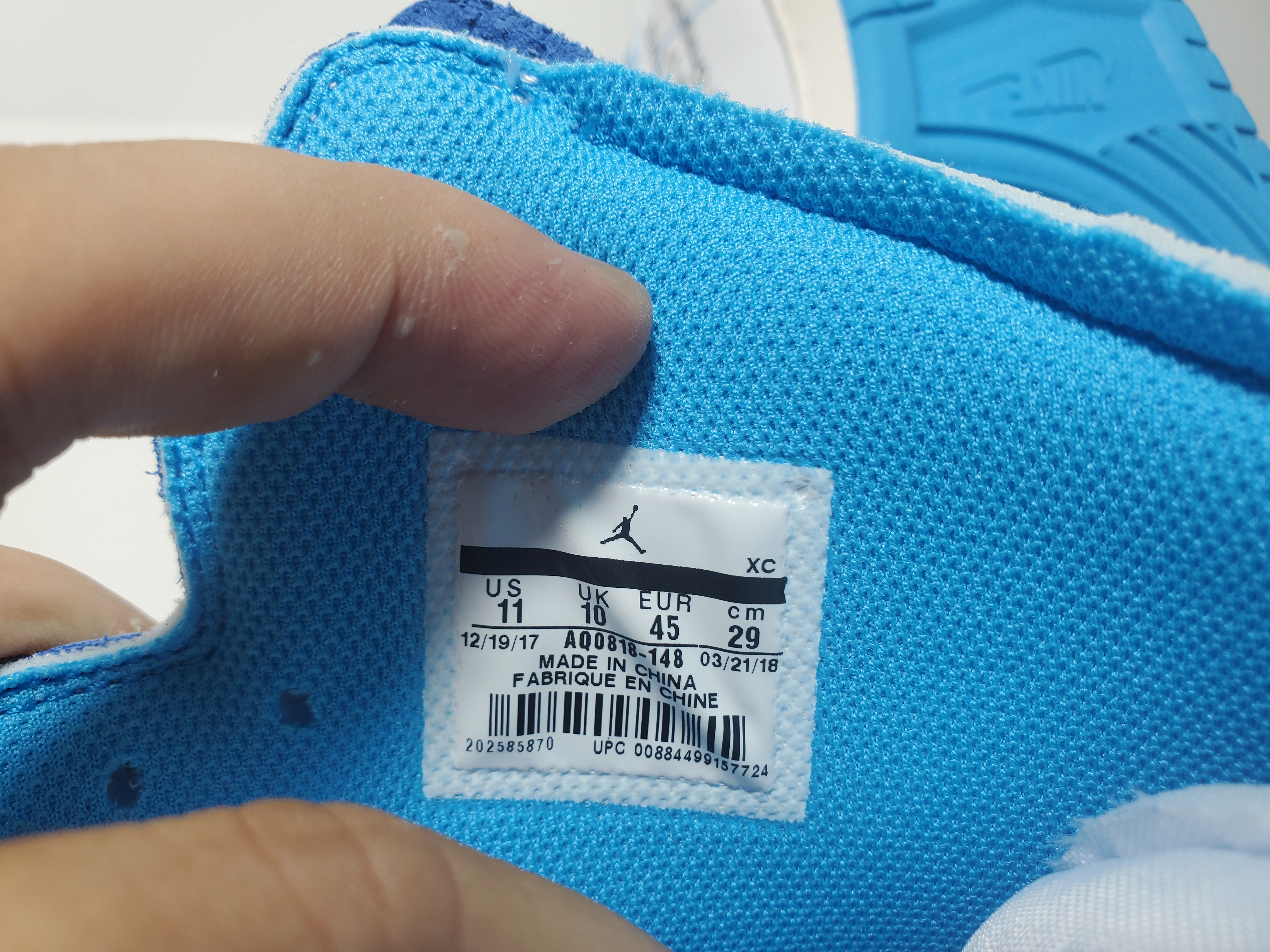 PK God Batch Nike Air Jordan 1 Retro High Off-White University Blue AQ0818-148 review Stockxkicks 06