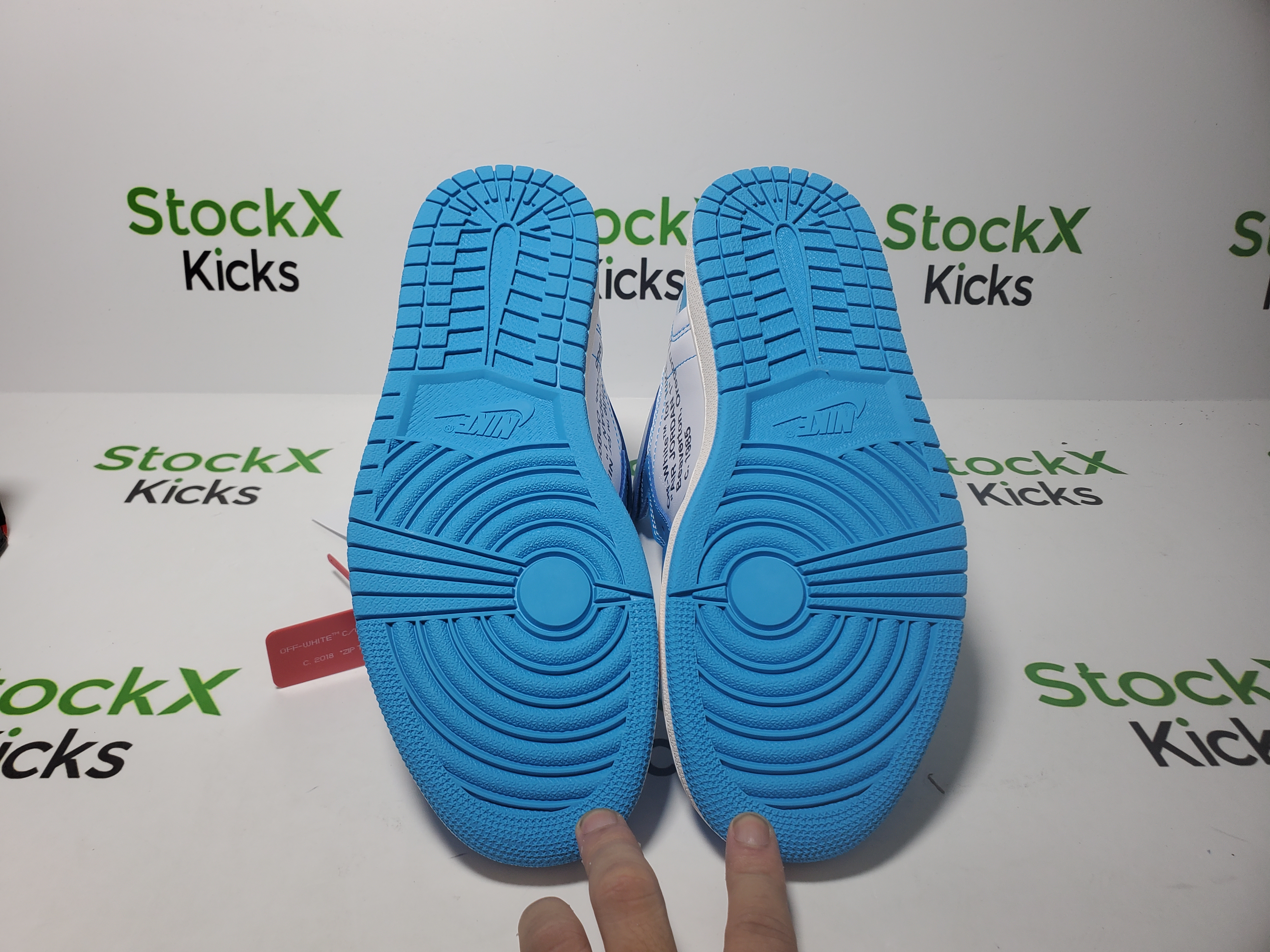 PK God Batch Nike Air Jordan 1 Retro High Off-White University Blue AQ0818-148 review Stockxkicks 05