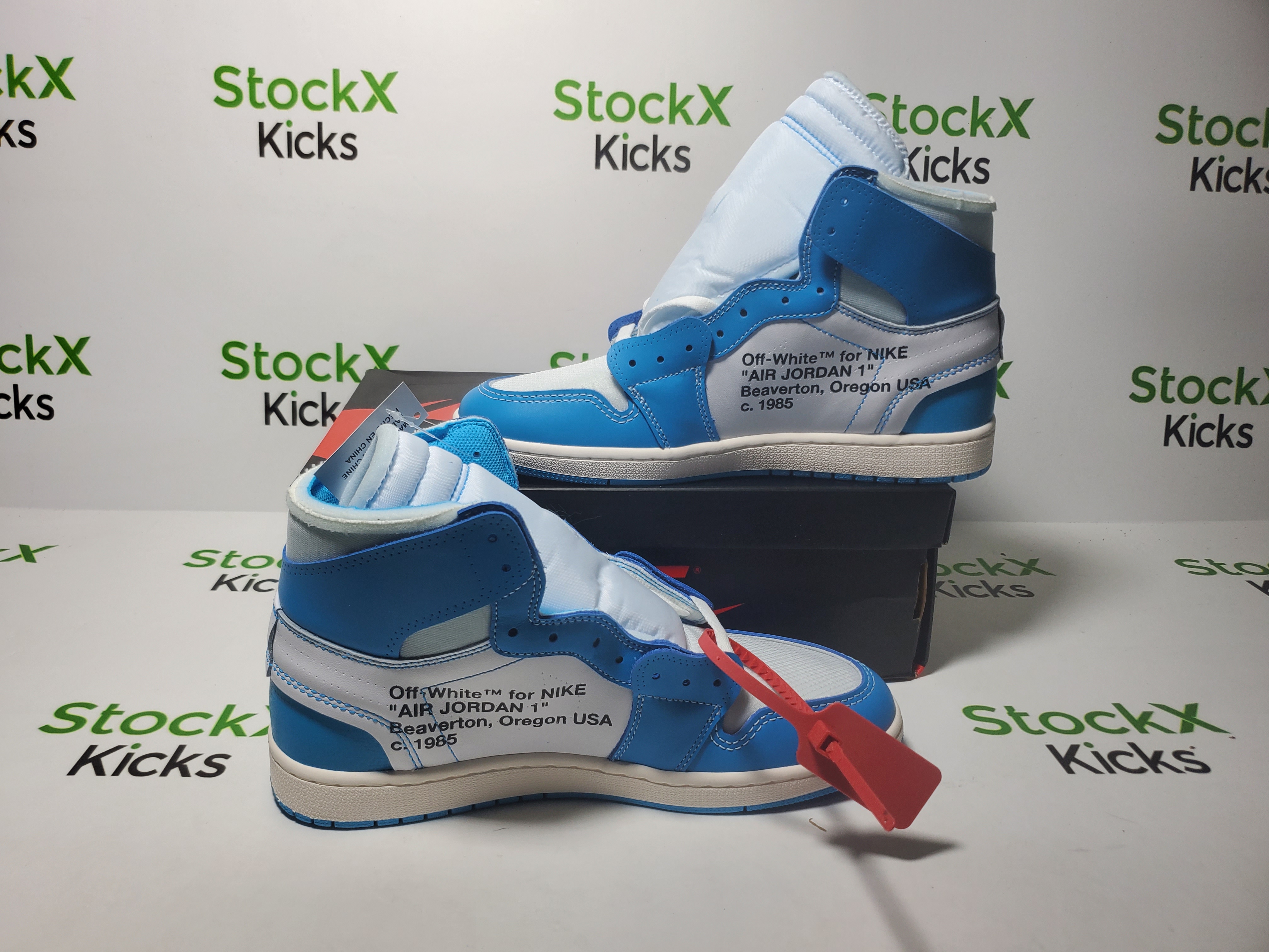 PK God Batch Nike Air Jordan 1 Retro High Off-White University Blue AQ0818-148 review Stockxkicks 01