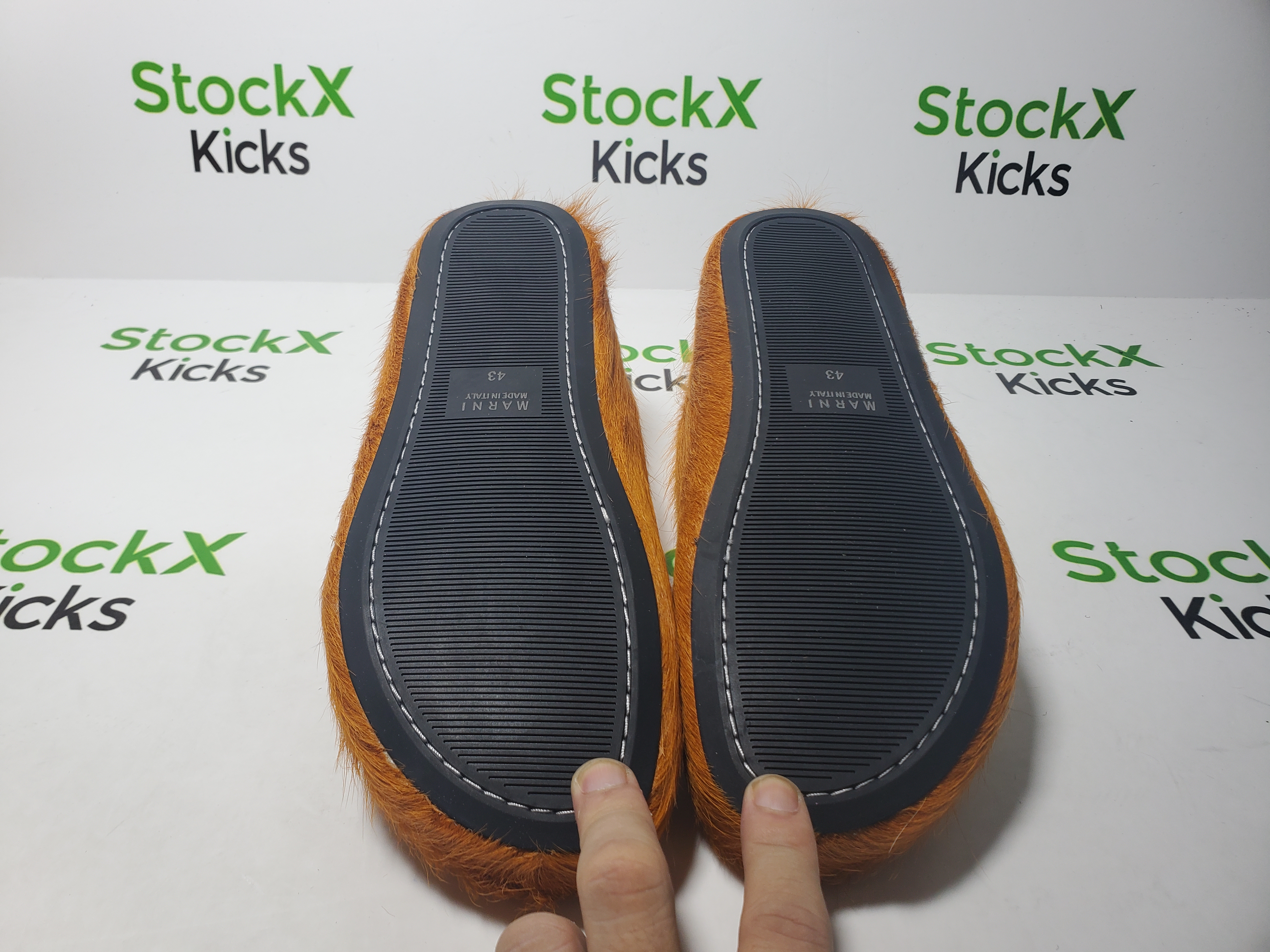 Marni Long-hair Calfskin Fussbett Sabot Light Yellow Brown review Stockxkicks 01