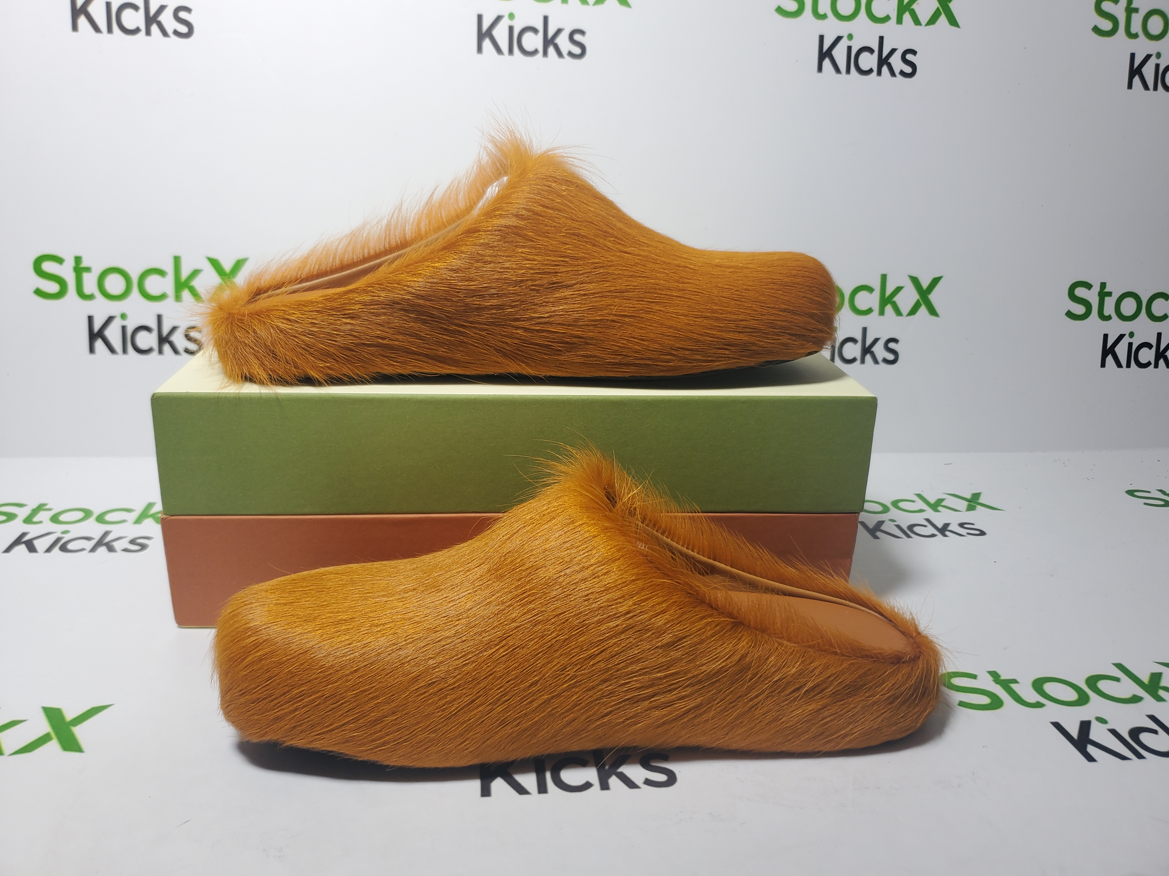 Marni Long-hair Calfskin Fussbett Sabot Light Yellow Brown review Stockxkicks 05