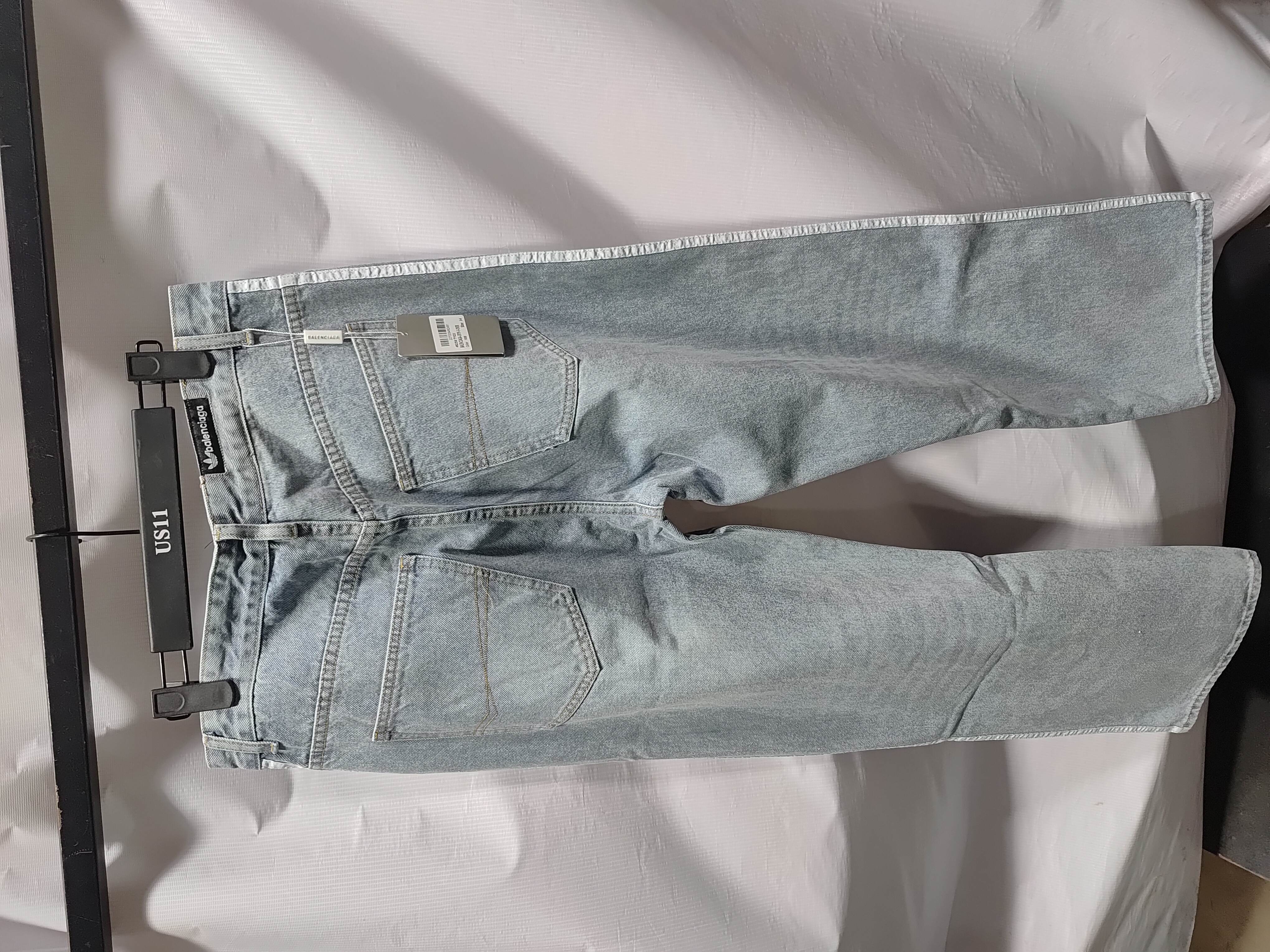 Balenciaga x Adidas Side Stripes Baggy Jeans in Blue CK 2802024016 review Stockxkicks 03